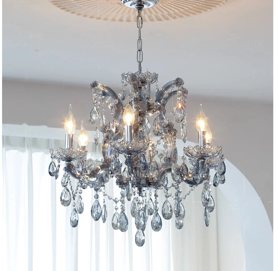 

Modern K9 Crystal Chandeliers Light Maria Theresa Candle Chandelier Fixtures For LED Dining Room Bedroom Lights 100% Guaranteed