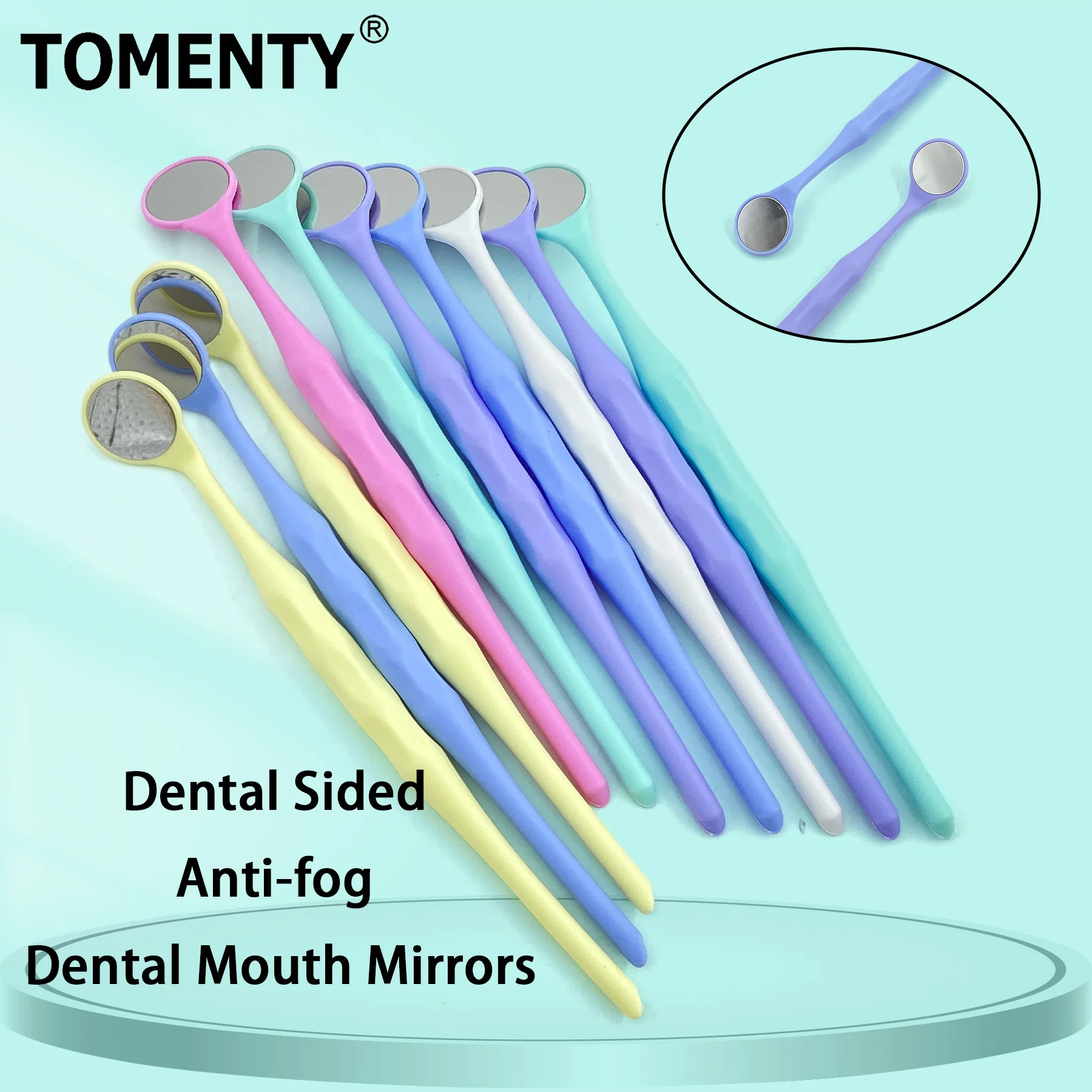 

10pcs/Box Dental Double Sided Mouth Mirrors Colorful Autoclavable Oral Tooth Mirror Photo Reflector Dentistry Tools