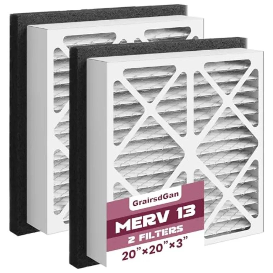 

20x20x3 Pleated Air Filter MERV 13 Replacement Compatible with Zephyr VGF Series 20x20x3 Whole Home Return Air Grille Filter 2