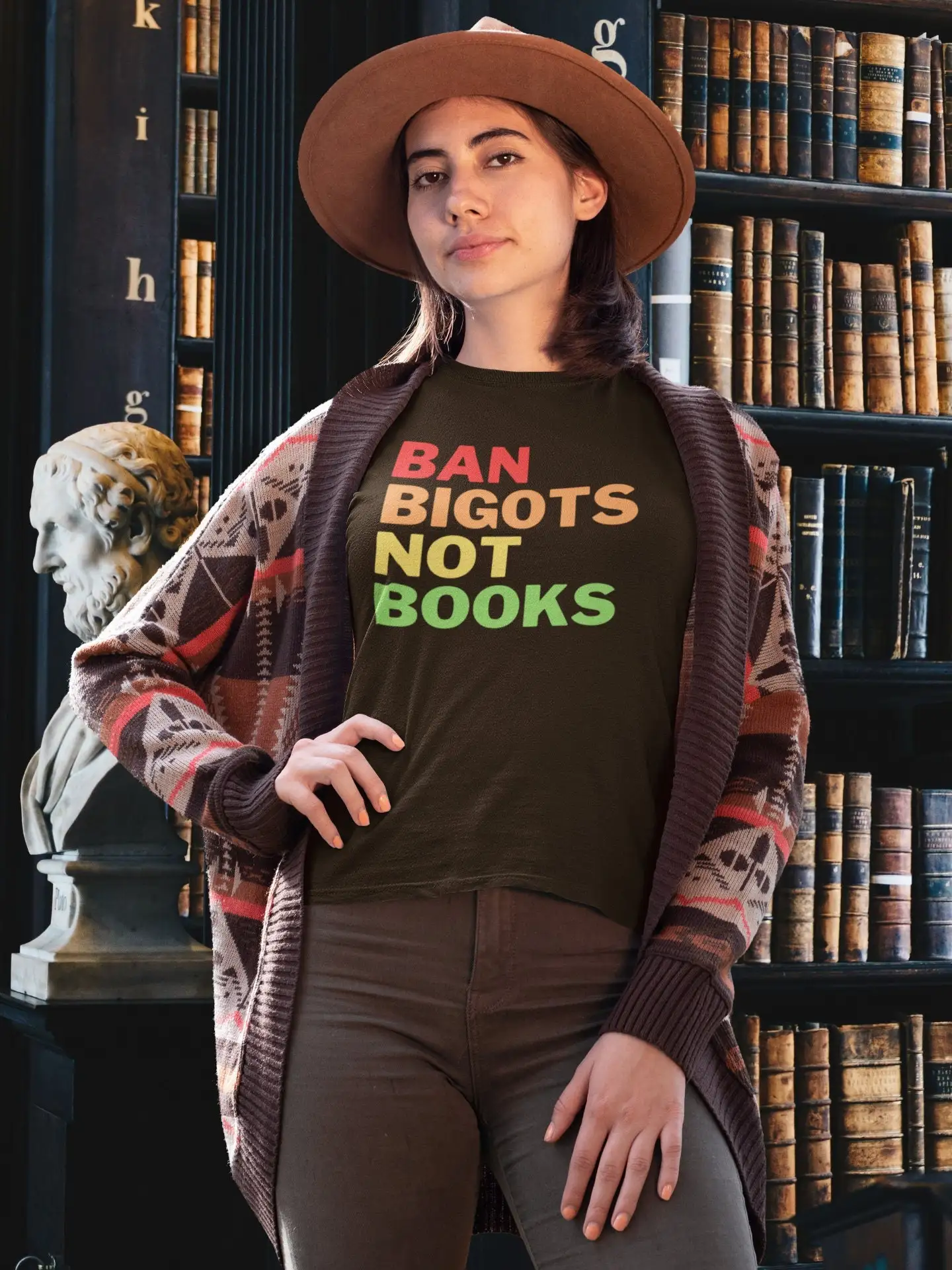 Ban Bigots Not Books Funny Truthful T Shirt Jersey