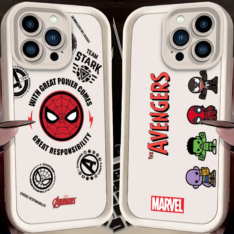 

Marvel Avengers Art Fashion Eye Ladder For Apple iPhone 15 14 13 12 11 XS XR X Pro Max Plus Soft Phone Case