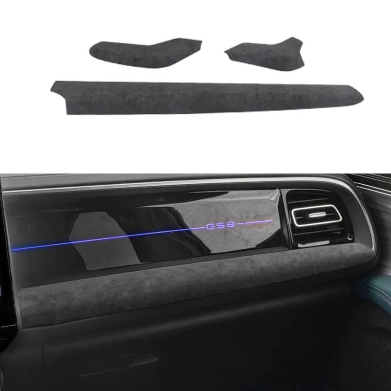 

ВЕРХНЯЯ ЗАМШЕВАЯ декоративная полоса приборной панели для GAC Trumpchi GS8 ES9 2022 2023 2024 2025 крышка кнопки подъема окна