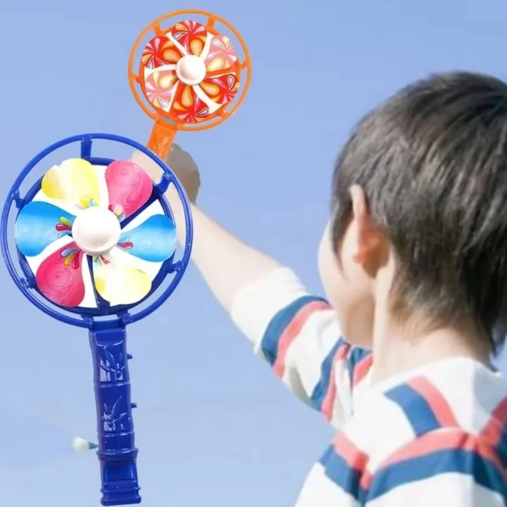 Moulin à vent créatif arc-en-ciel, 10 pièces, poignée sifflante, molette, Spinner à vent, jouets éducatifs rétro couleur bonbon pour enfants