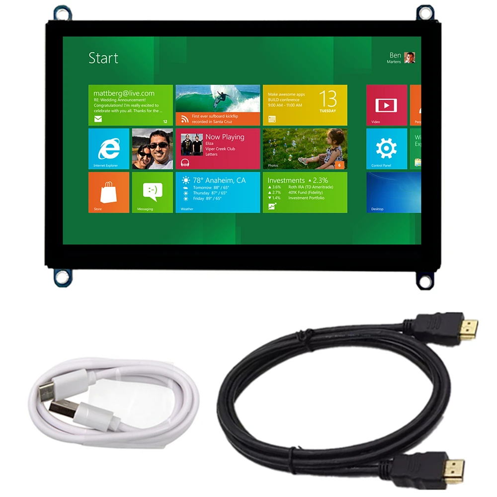 

5-inch IPS LCD Screen Multi-touch display 800*480 HDMI-Compatible monitor For Orange Pi Raspberry Pi 5/4/3B PC Expansion Screen