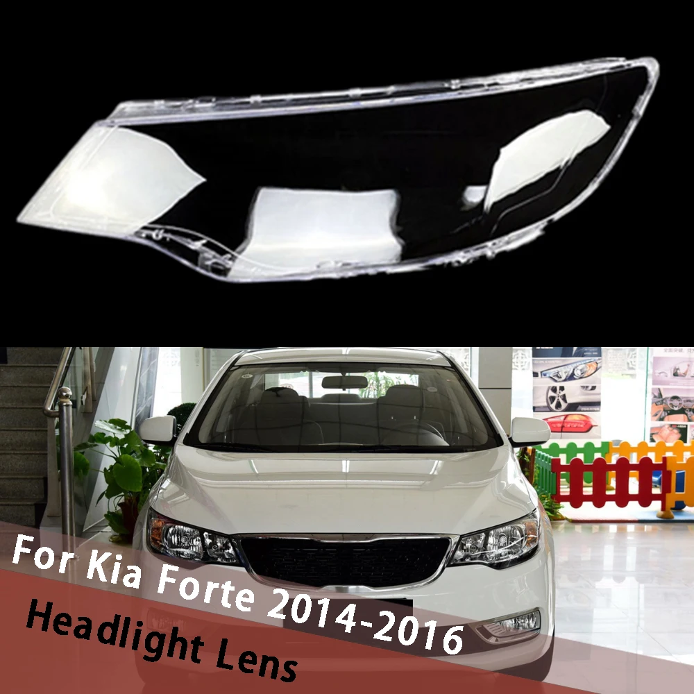 

For Kia Forte 2014 2015 2016 Car Products Lampcover Lampshade Caps Head Lamp Cover Car Front Headlight Lens Cover Lights Shell