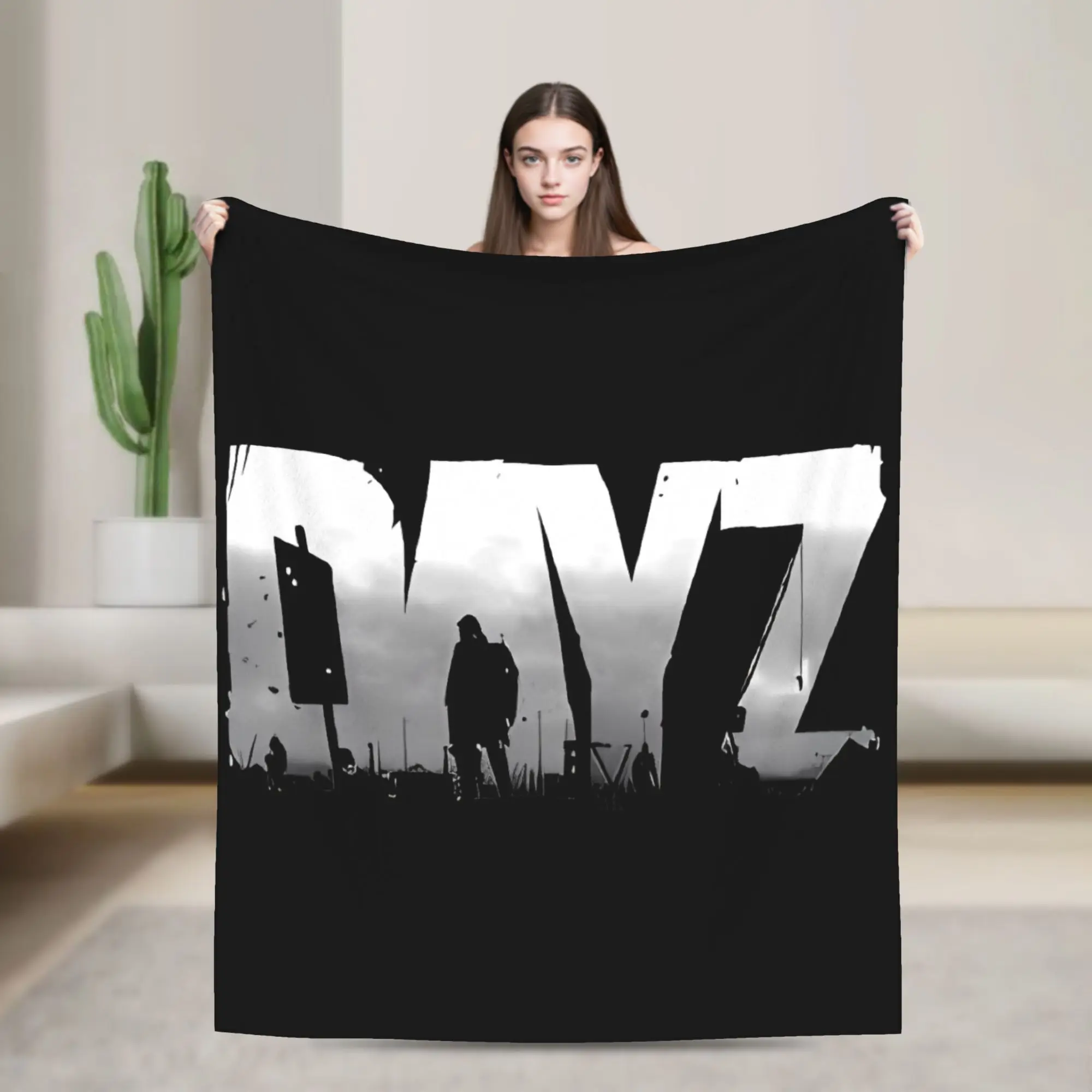 DayZ Shotting Game Print Blankets  Super Warm Aesthetic Plush Throw Blanket For Couch Bed Travel Flannel Bedspread Bed Cover