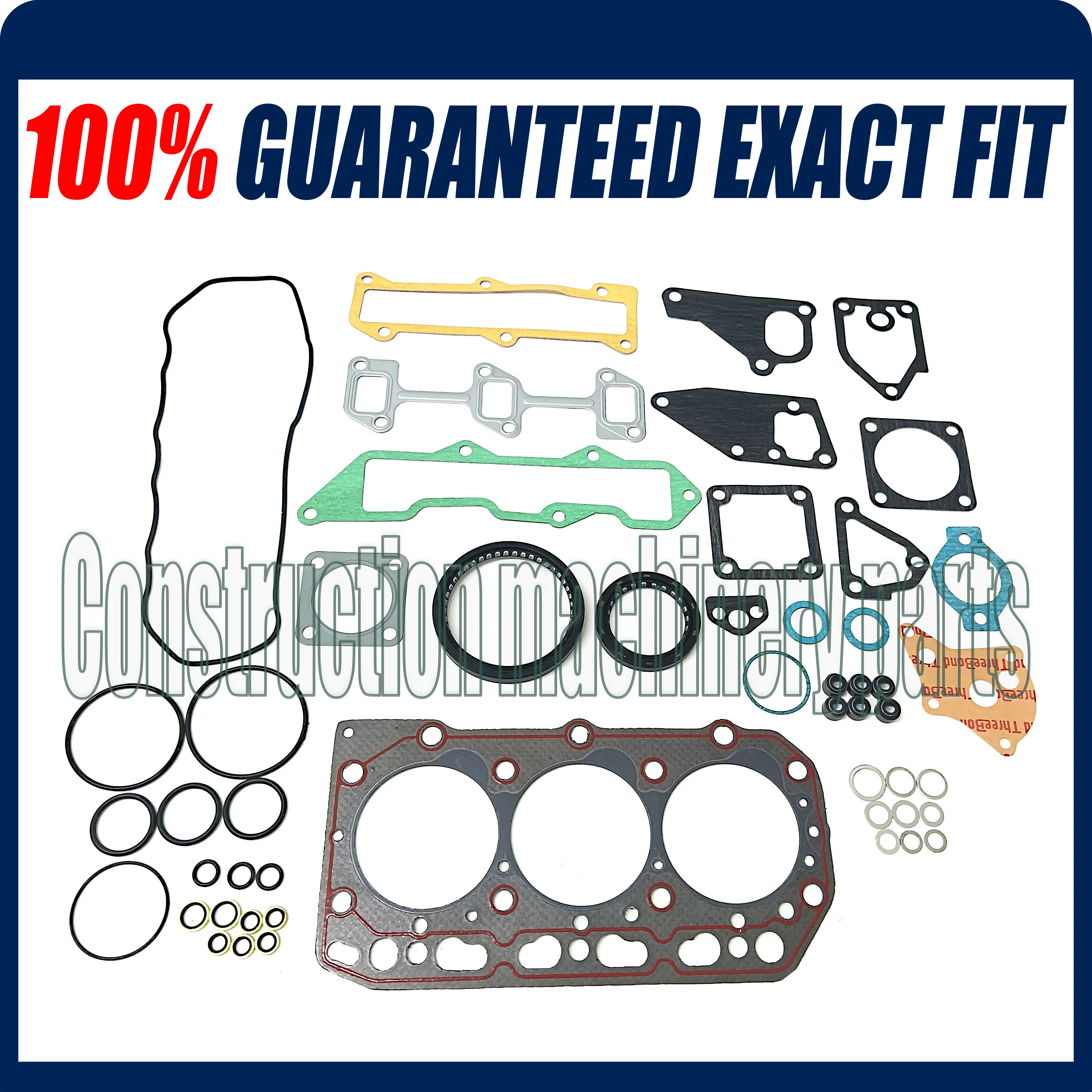 3TN84 Engine Rebuild Kit Liner Piston Ring Bearing Con Rod Bush Valve Gasket For Yanmar