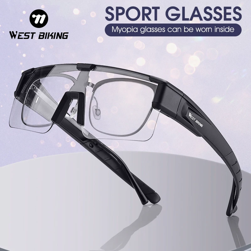 WEST BIKING Polarized Sunglasses Glasses Men Fit Myopia Glasses Eyewear Photochromic Sports Glasses UV400 MTB Cycling Goggles