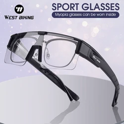 WEST BIKING Polarized Sunglasses Glasses Men Fit Myopia Glasses Eyewear Photochromic Sports Glasses UV400 MTB Cycling Goggles