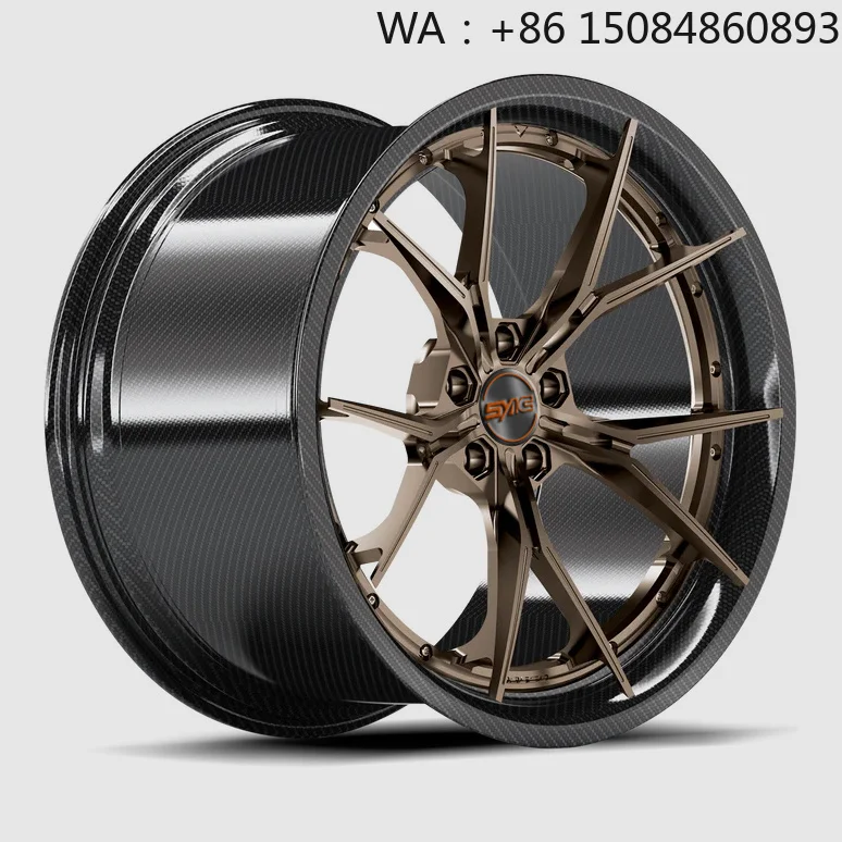 17-24 Inch Deep Concave Carbon Fiber Forged Wheel Rim, 5x130 PCD Alloy Hub Custom Sports Car Mod Parts