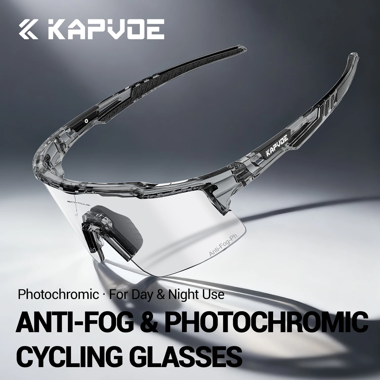 Kapvoe Anti-buée lunettes de soleil photochromiques lunettes de cyclisme vtt pour hommes Sport vitesse route VTT vélo Cycl lunettes lunettes