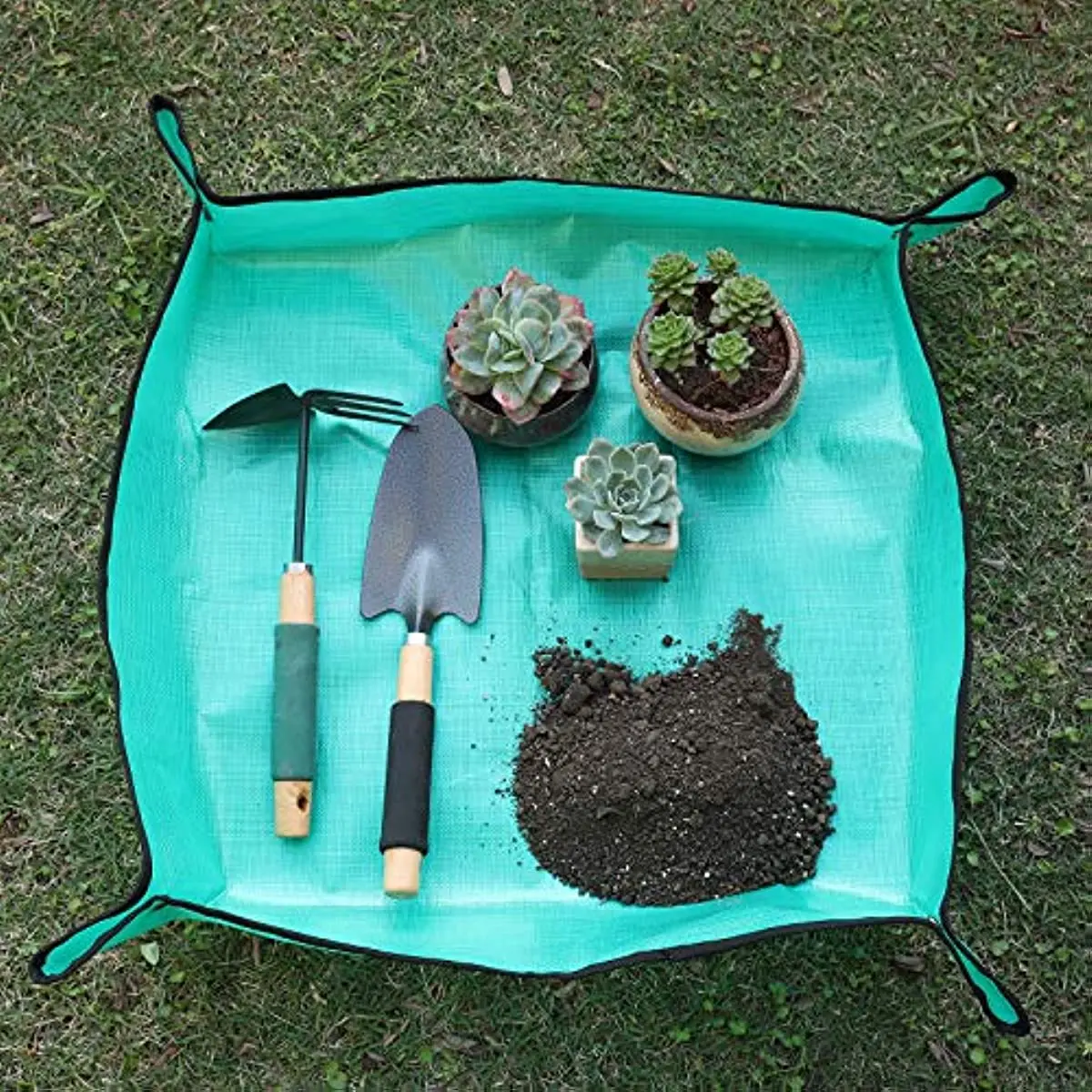 PE Plant Repotting Mat Waterproof Transplanting Mat Indoor Succulent Potting Mat Portable Gardening Mat (26.8