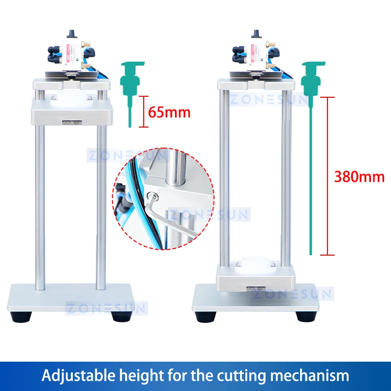 Zonesun ZS-JG300 halbautomat ische pneumatische parfüm pumpe sprayer kunststoff rohr dip rohr schneide maschine