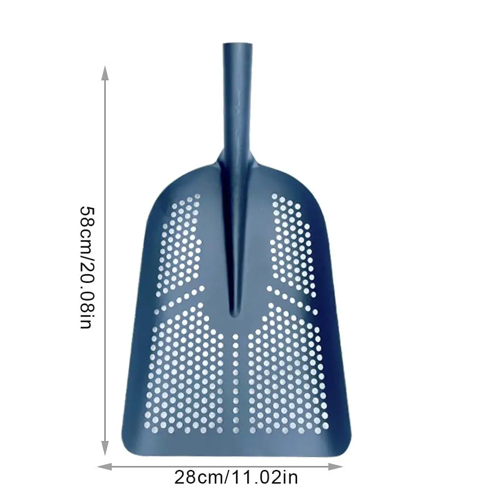 Pelle de jardin robuste avec trou pour le jardinage, filtre creux pour tamisage du sol, maïs, sable, charbon, passoire minière