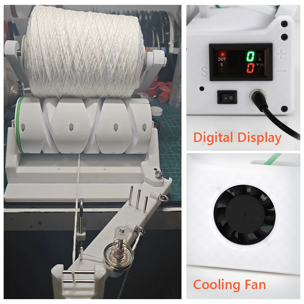 Automatic Electric Yarn Ball Winder, Yarn Plying, Wool Winder Tool for Knitting, Crochet & Weaving Supplies