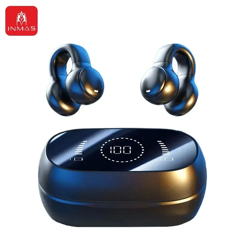 

Wireless ENC M47 Headphone INMAS Bluetooth HD Digital Display Earphones Noise Reduction Sports Headset 9D Sound Earbuds With Mic