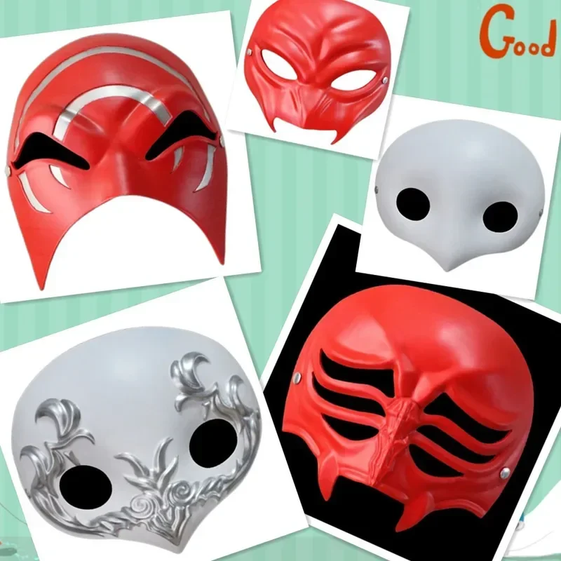 FFXIV Ascian Emet Selch Venat Cosplay Prop White Red Color Game Final Fantasy XIV Halloween Party Mask Wig MN4