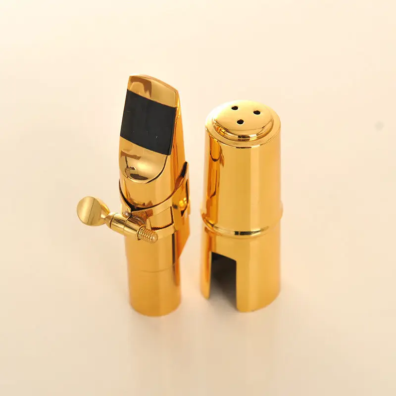 

Alto Tenor Soprano Saxophone Metal Mouthpiece Gold and Silver W/Ligature&Cap