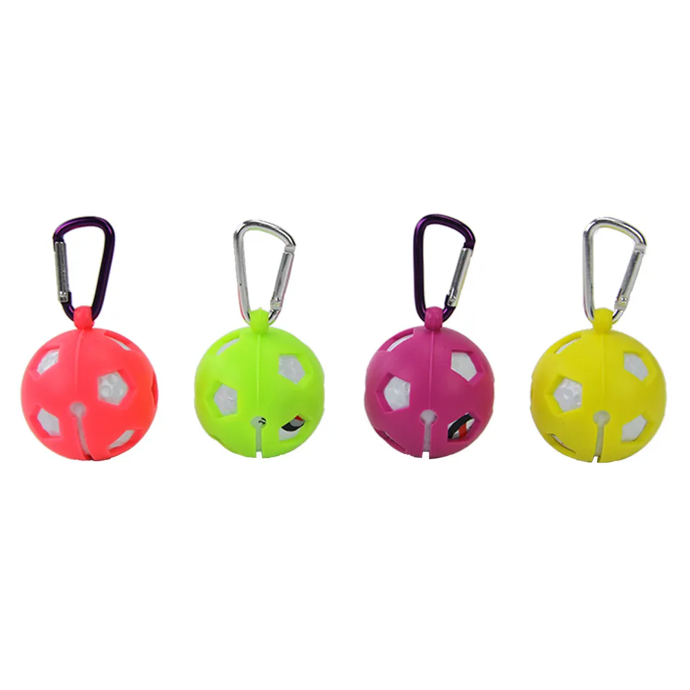 4Pcs Golf Ball Silicone Covers Colorful Protective Lightweight Non Slip Holder Portable Ball Cover Hook Waist Storage