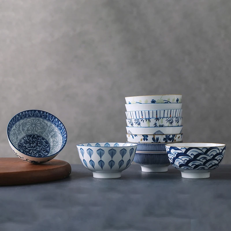 Jingdezhen-Japanese ceramic bowl for ramen, salad, soup, restaurant, kitchen tableware, home decoration, porcelain, Jingdezhen