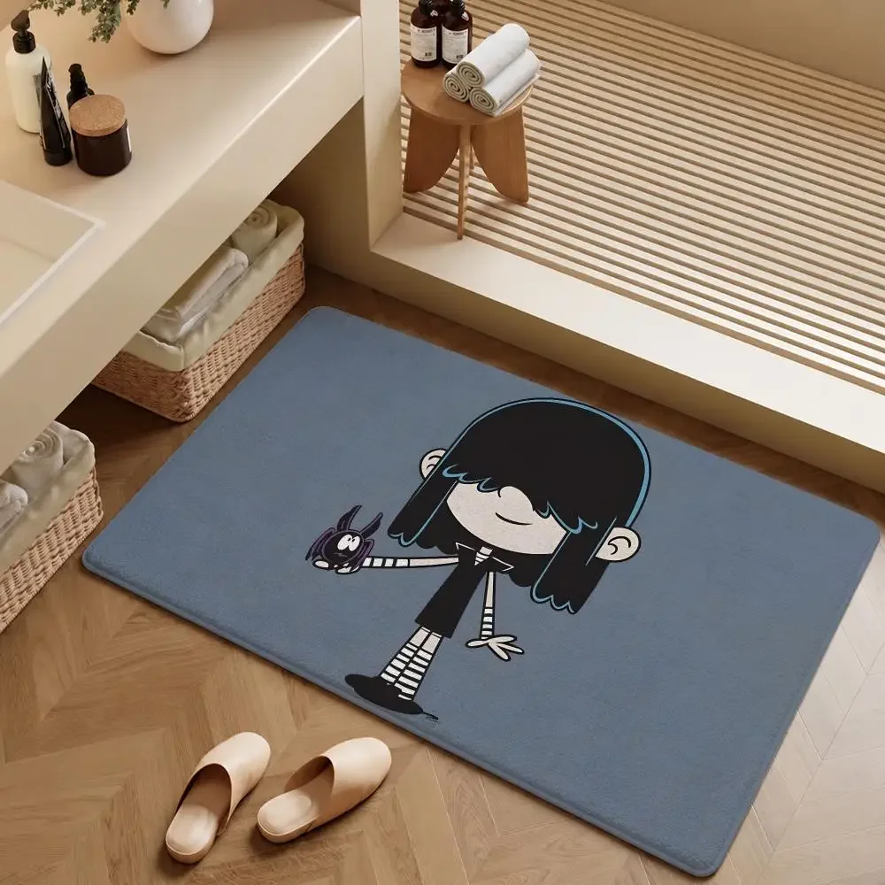 Floor Luna Mat Soft Flannel The Entrance Doormat Non-Slip Washable House Rug For Series Lucy Lincoln Bedroom Loud Home Decor