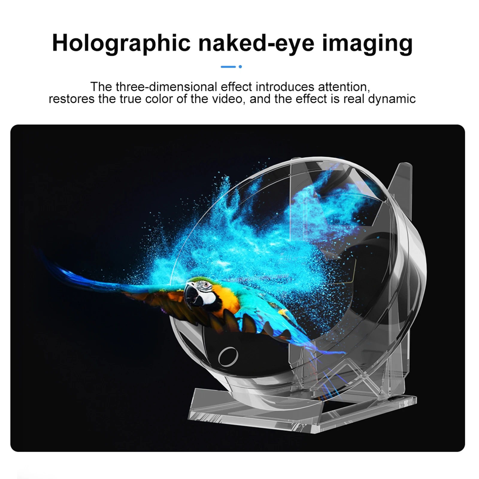 3D Holographic Projector Naked Eye Support Music Player Desktop 3D Fan Advertising Logo Light Remote Advertise Display Machine