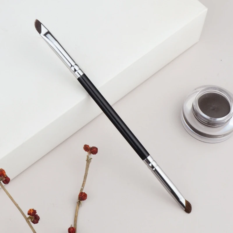 Pennello per eyeliner con lama 2 in 1, ombretto, evidenziatore, occhi ad angolo ultra sottile, ombretto, pennelli per trucco per sopracciglia