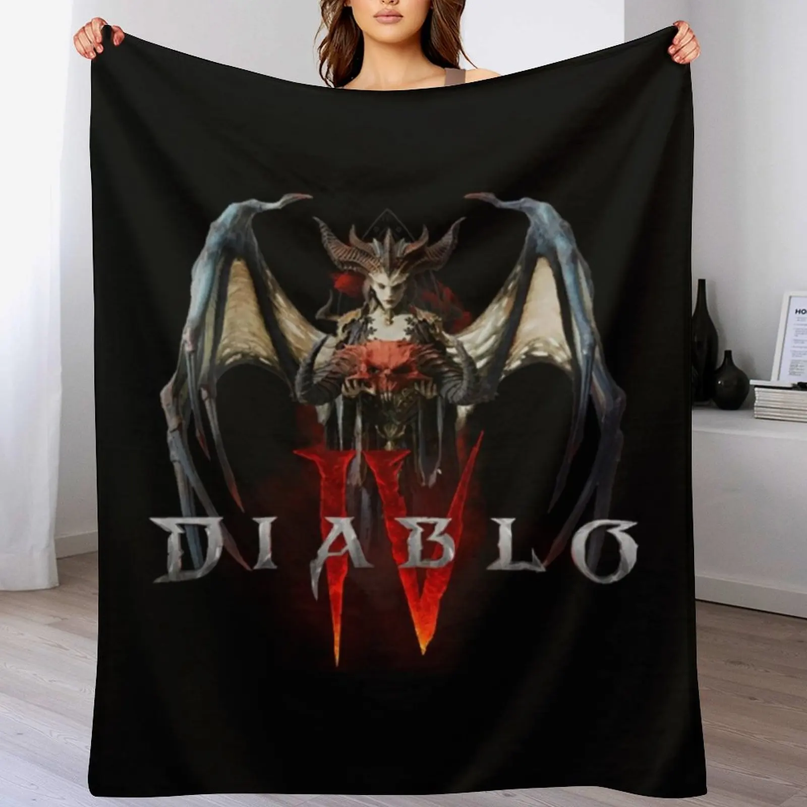 Diablo 4 Throw Blanket Comforter Camping Loose For Baby Blankets