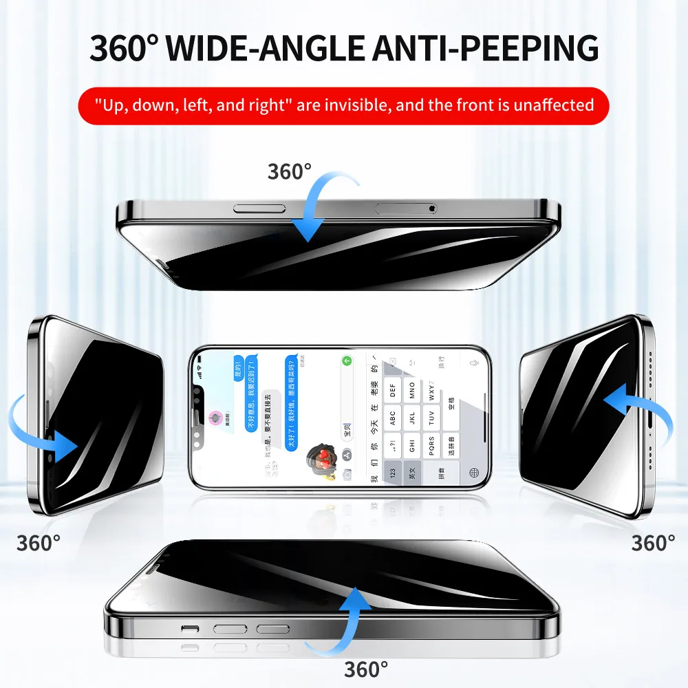 SmartDevil Anti Spy Screen Protectors For iPhone 14 13 12 11 Pro Max Privacy Tempered Glass For iPhone 13 12 mini Full Cover