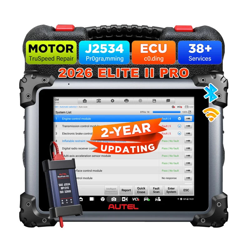 

Диагностический сканер Autel MaxiSys Elite II Pro с 2-летним бесплатным обновлением, инструмент для перепрограммирования Elite 2 Pro J2534, аналог Ultra MS909 MS919
