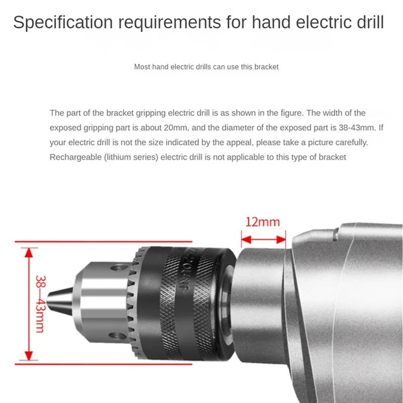 Hot Sale-2X Square Hole Drill Bit Adapter Drill Bit Fixing Bracket Attachment Joint Mortiser Bit For Hand Electric Drill