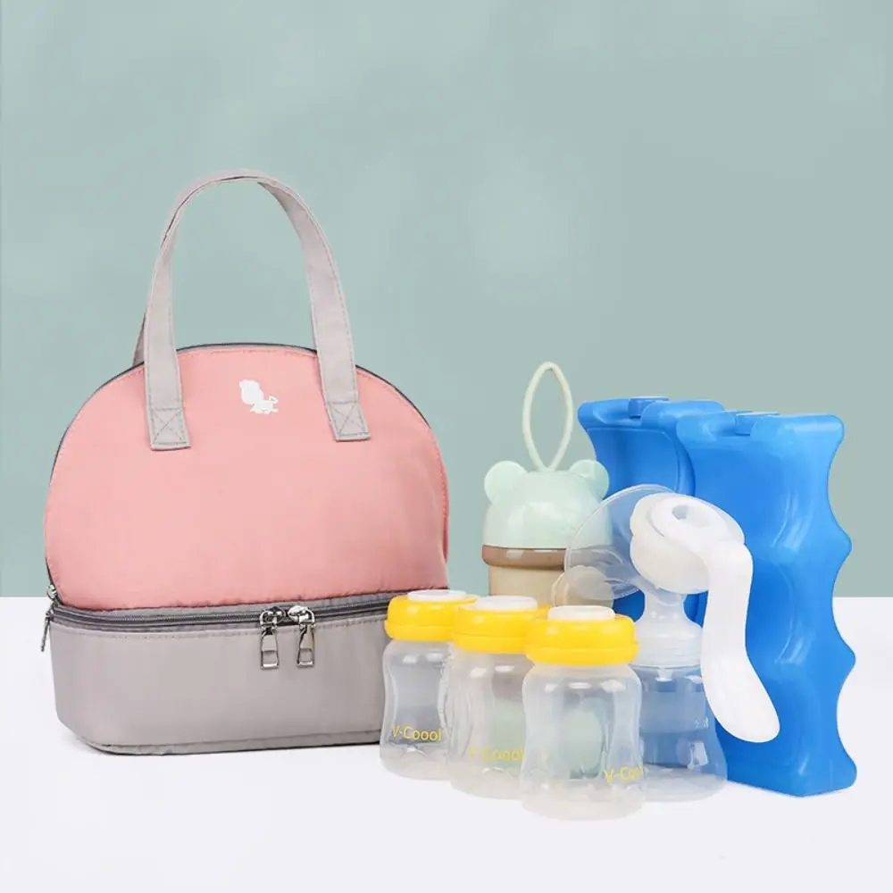 

Multi-functional Split Type Storage Bag Portable Lightweight Thermal Insulated Cooler Box Large Capacity Mommy Bag Milk