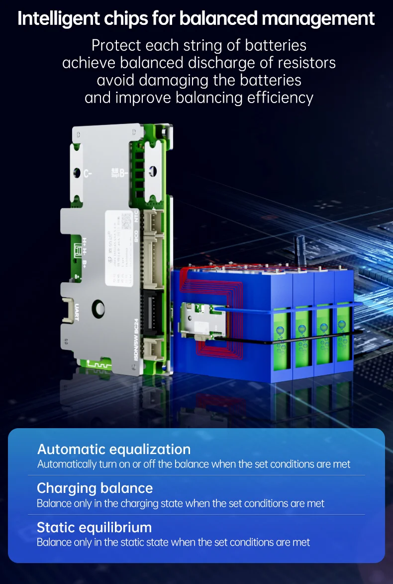 JBD 스마트 블루투스 내장 LiFePO4 BMS, 6S, 8S, 12S, 13S, 14S, 16S, 20S, 21S, 40A, 80A, 100A 밸런스 보드, 전자 자전거용 Uart 기능