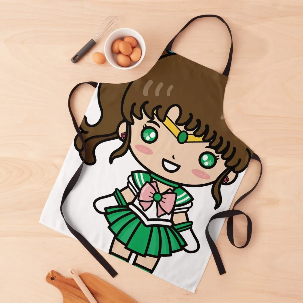 

Moon Sailor Jupiter uniform Apron Kitchen For Women with pockets Cute Kitchen Accessories Apron