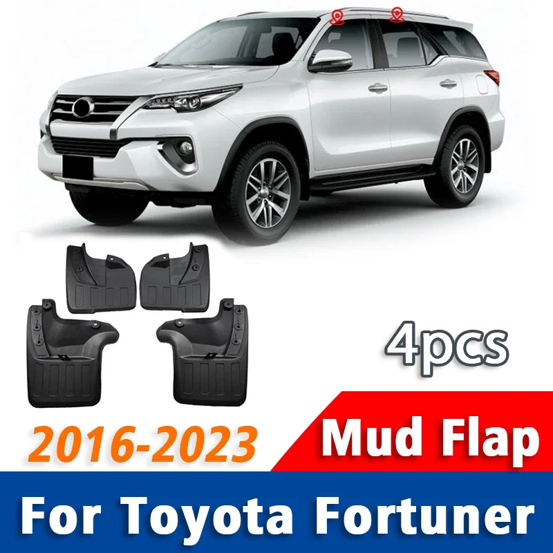 

FOR Toyota Fortuner 2016 2017 2018 2019 2020 2021 2022 2023 Mudflaps Fender Mud Flap Guards Splash Mudguard Car Accessories 4pcs