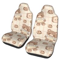 cute little bear 2pcs Print Car Seat Covers for Women and Men, Universal Auto Front Seat Protector Fits for Car, SUV Sedan,