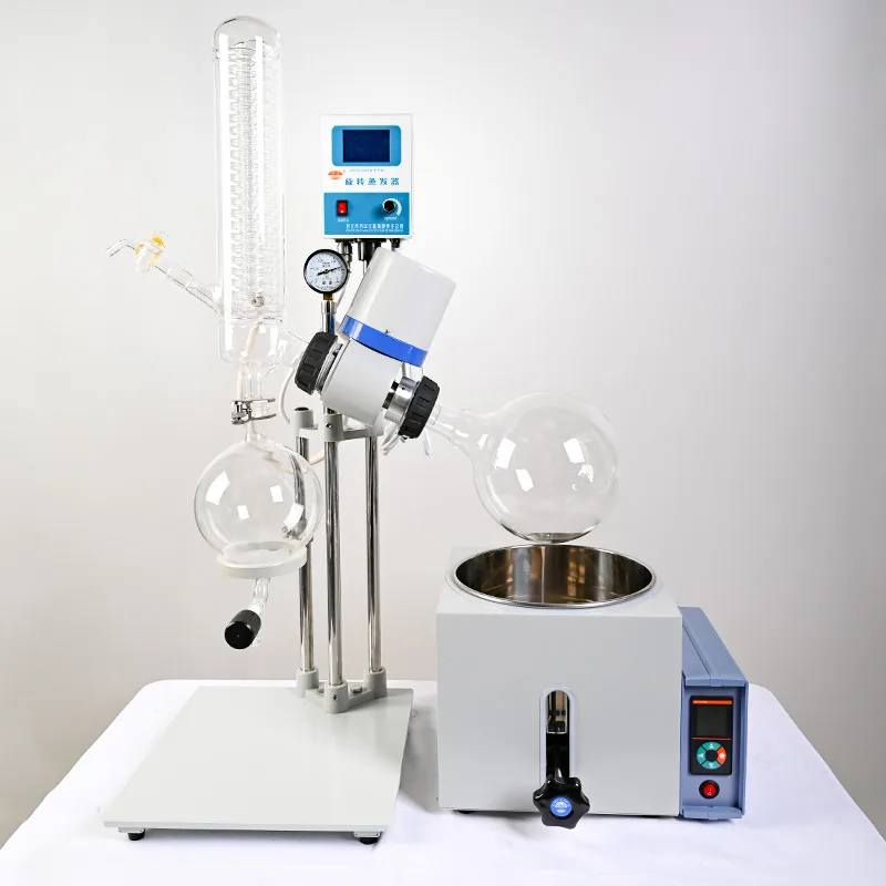 RE-501D Electric 5L Stainless Steel Rotary Evaporator with Vacuum Pump & Chiller for Lab Research