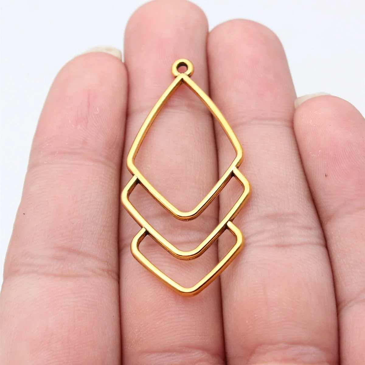 Charms Jewelry Making Accessories Design-Conscious Hollowed-Out Geometric For Handmade Craft