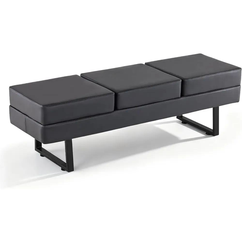 

Heavy-Duty Office Waiting Room Chairs, Leather Upholstered Lobby Chairs for Conference Rooms, 7008 Series in Grey