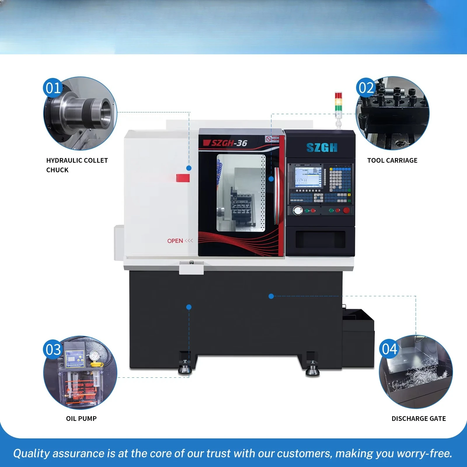 SZGH Controller CNC Lathe Machine with Milling Function All-in-One Precision Turning