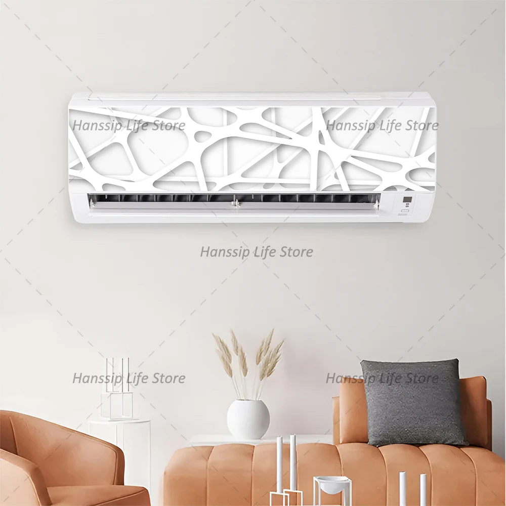 3D Vision Geometric Design Decals Air Conditioner Panel Sticker Home Abstract Geometry Pattern Hanging Air Conditioning Decals