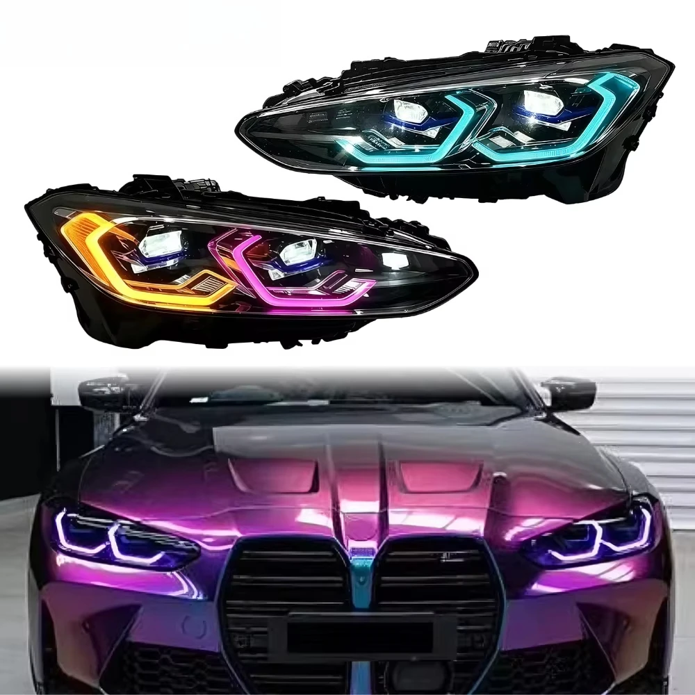 Headlight 2021-2025 4 Series Upgrade DRL Ikon Style LED Car Headlamp Plug and Play APP Control Accessories for BMW