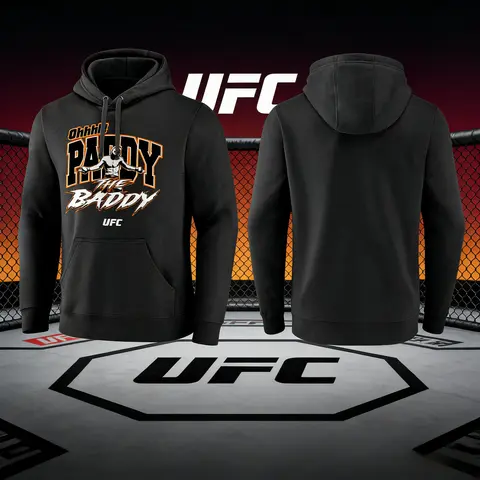 2026 Autumn/winter UFC Paddy Pimblett Combat Graphic Hoodie Female Fashion Loose Casual Cotton Warm Sweatshirt Unisex Coat