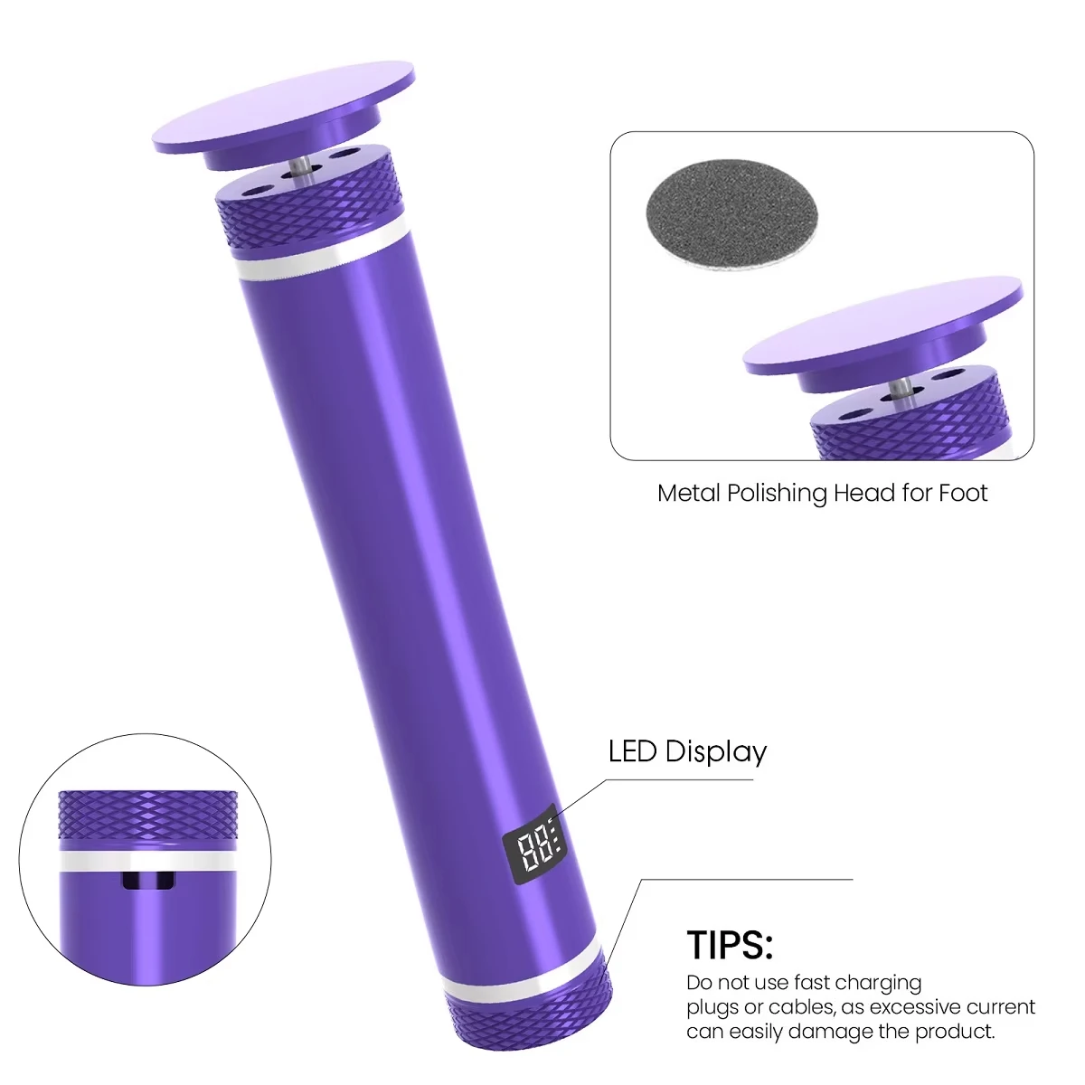 

NEW Electric Foot File - Callus Remover for Feet,Adjustable Speed Foot File with 60 Pcs Sandpaper Discs,Professional Pedicure To