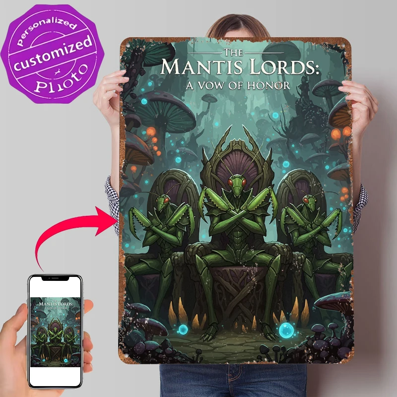 The Mantis Lords: A Vow of Honor Poster Customized Vintage Metal Signs Wall Art Retro Tin Plaque for Decoration Garage Wand Deko