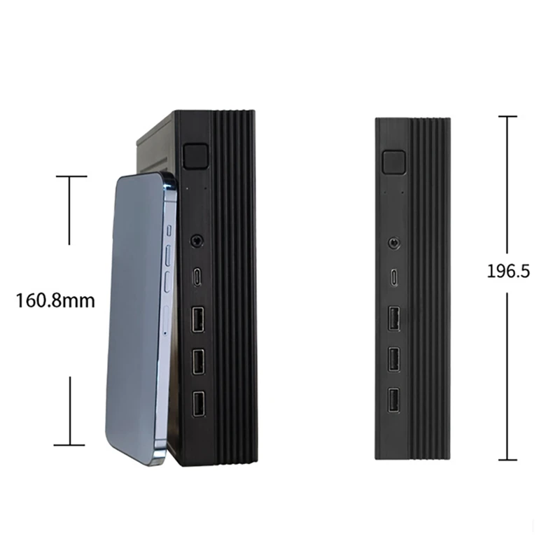 TX06 Mini HTPC ITX-behuizing Typec Desktop Mini-chassis met achterkant