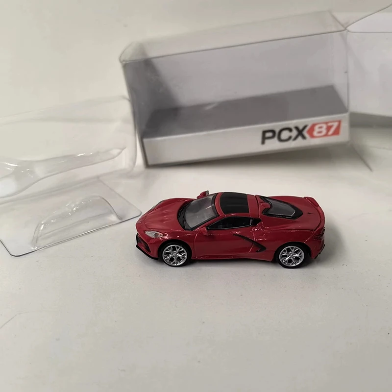 

PCX HO масштаб 1:87 Corvette C8 пластиковая имитация модели автомобиля статическая коллекция украшенная праздничная игрушка сувенирный подарок