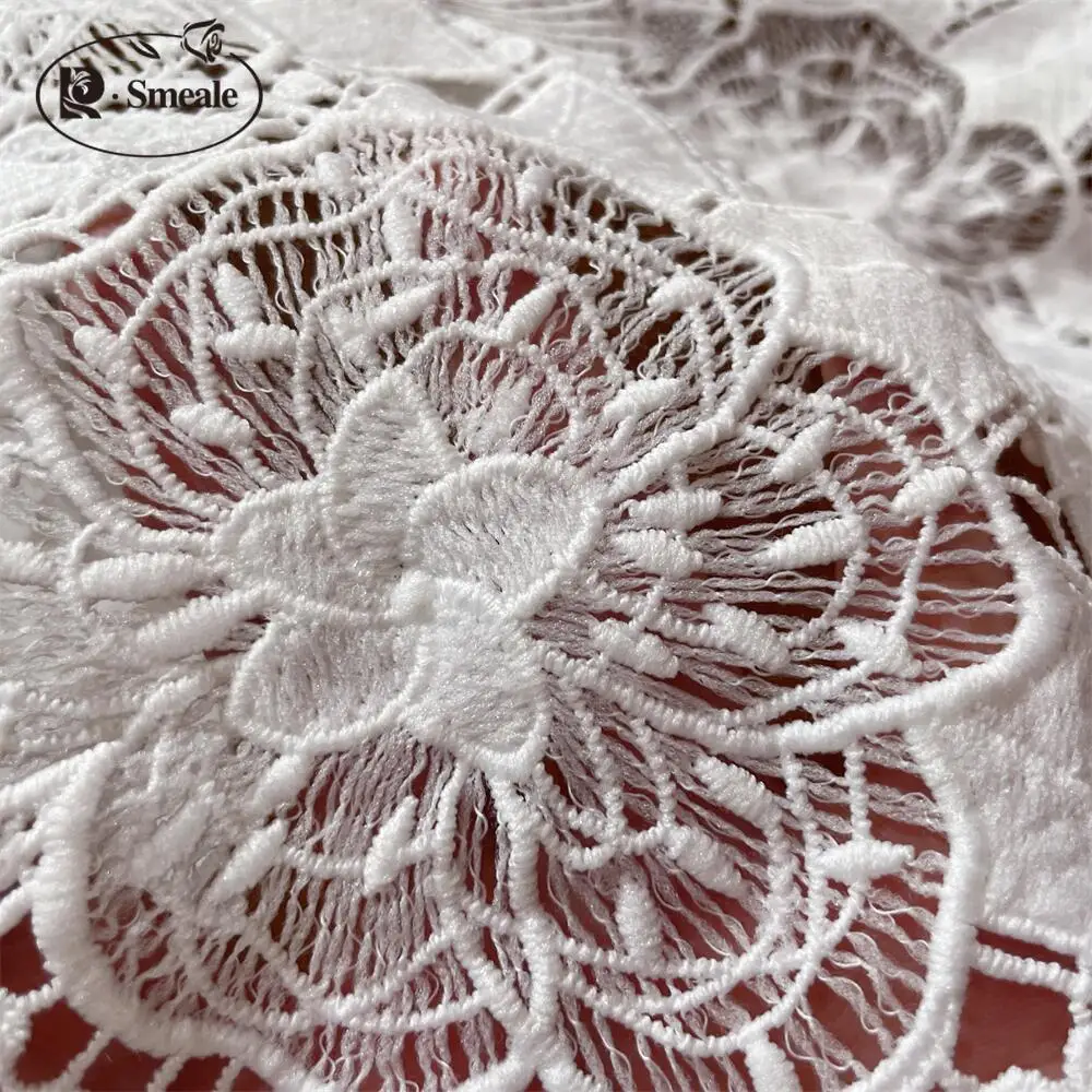 Milk Silk Hollow Lace Fabric, Bridal Wedding Dress Fabric, DIY Accessories,  White, RS4847 - AliExpress 15