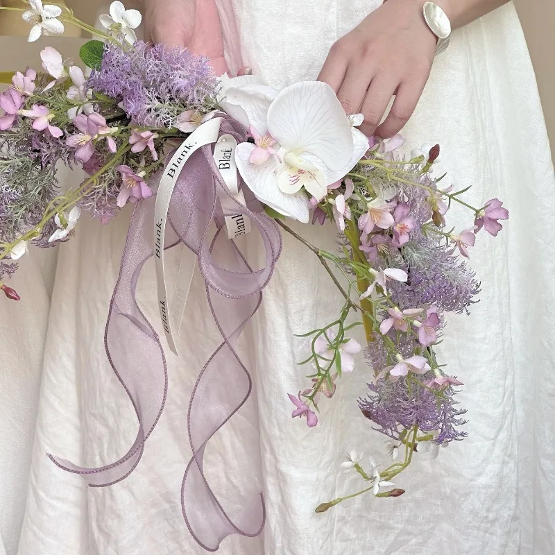 

Purple Dream Bouquet Wedding Dress Shooting Simulation Fresh Niche Floral Pendant - License Included