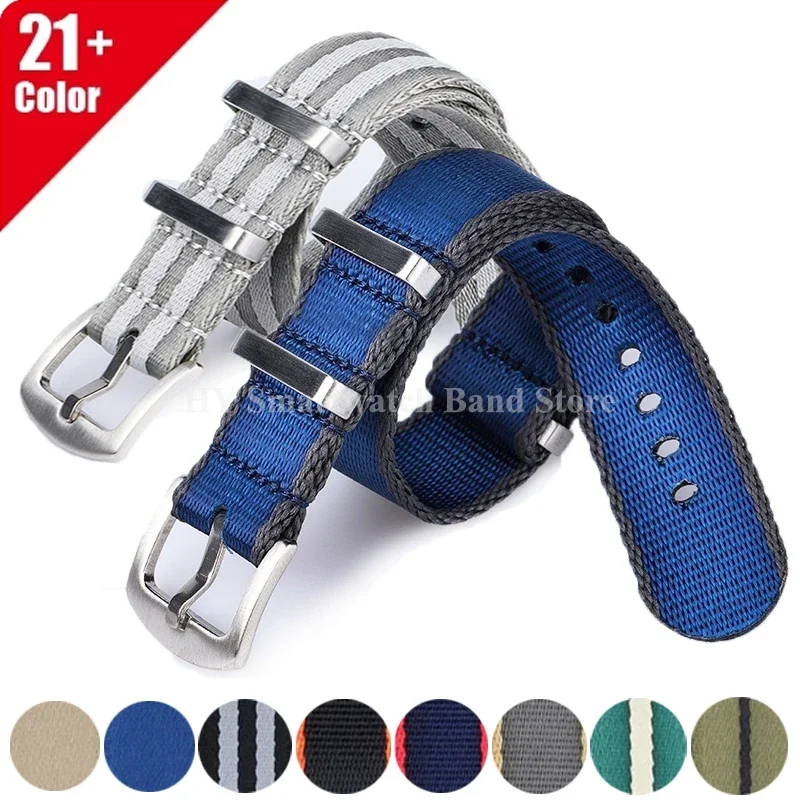 18mm 20mm 22mm Premium Nylon Watch Band for Omega for Seiko Military Wrist Band for Rolex Replacement Soft Bracelet Sport Strap